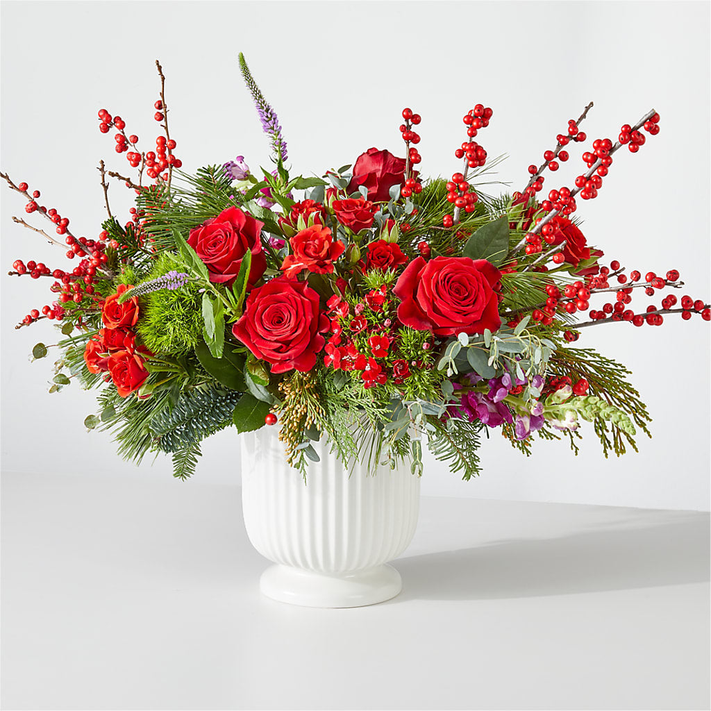 Big Red Bow Bouquet – Maison Blooms, Wesley Chapel FL