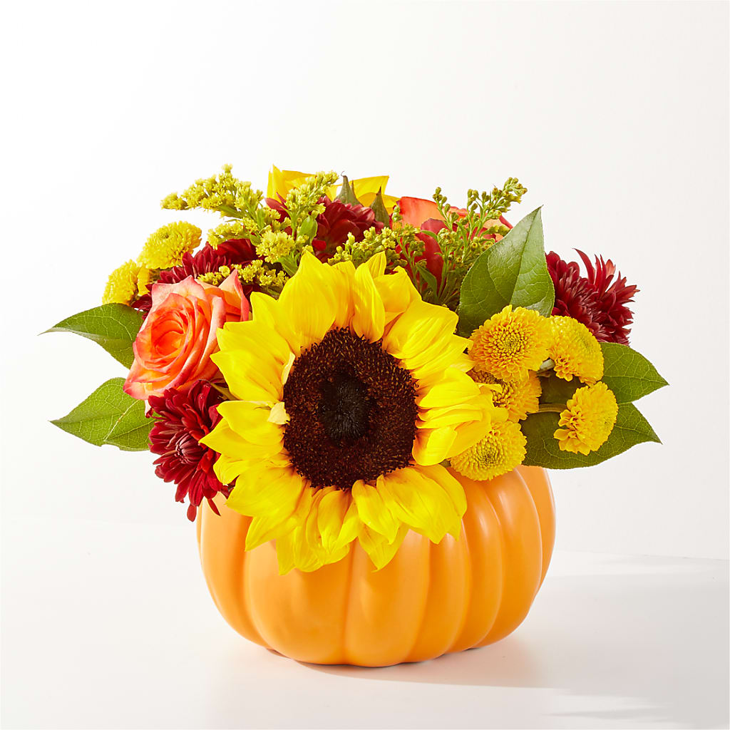 Golden Gourd Pumpkin Bouquet – Maison Blooms, Wesley Chapel FL