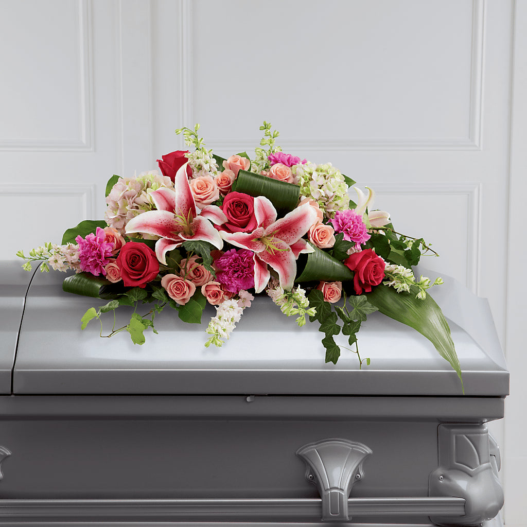 Splendid Grace Casket Spray – Maison Blooms, Wesley Chapel FL