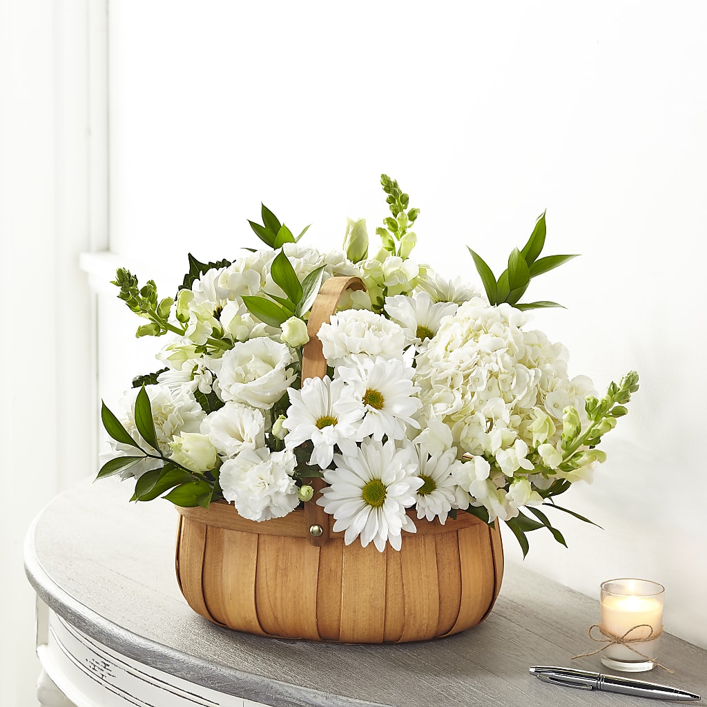 Pure Ivory Basket – Maison Blooms, Wesley Chapel FL