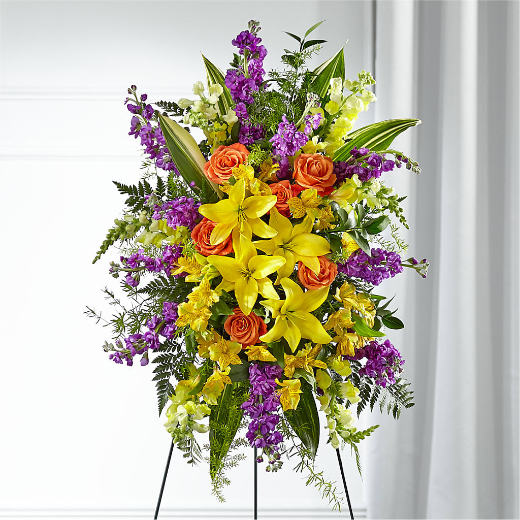 Thoughtful Prayers Standing Spray – Maison Blooms, Wesley Chapel FL