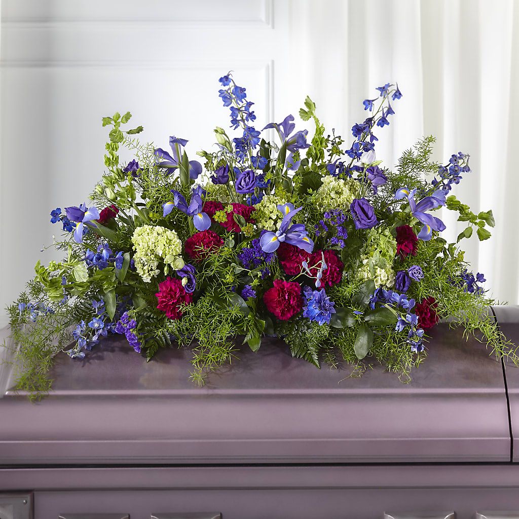 Always Treasured Casket Spray – Maison Blooms, Wesley Chapel FL