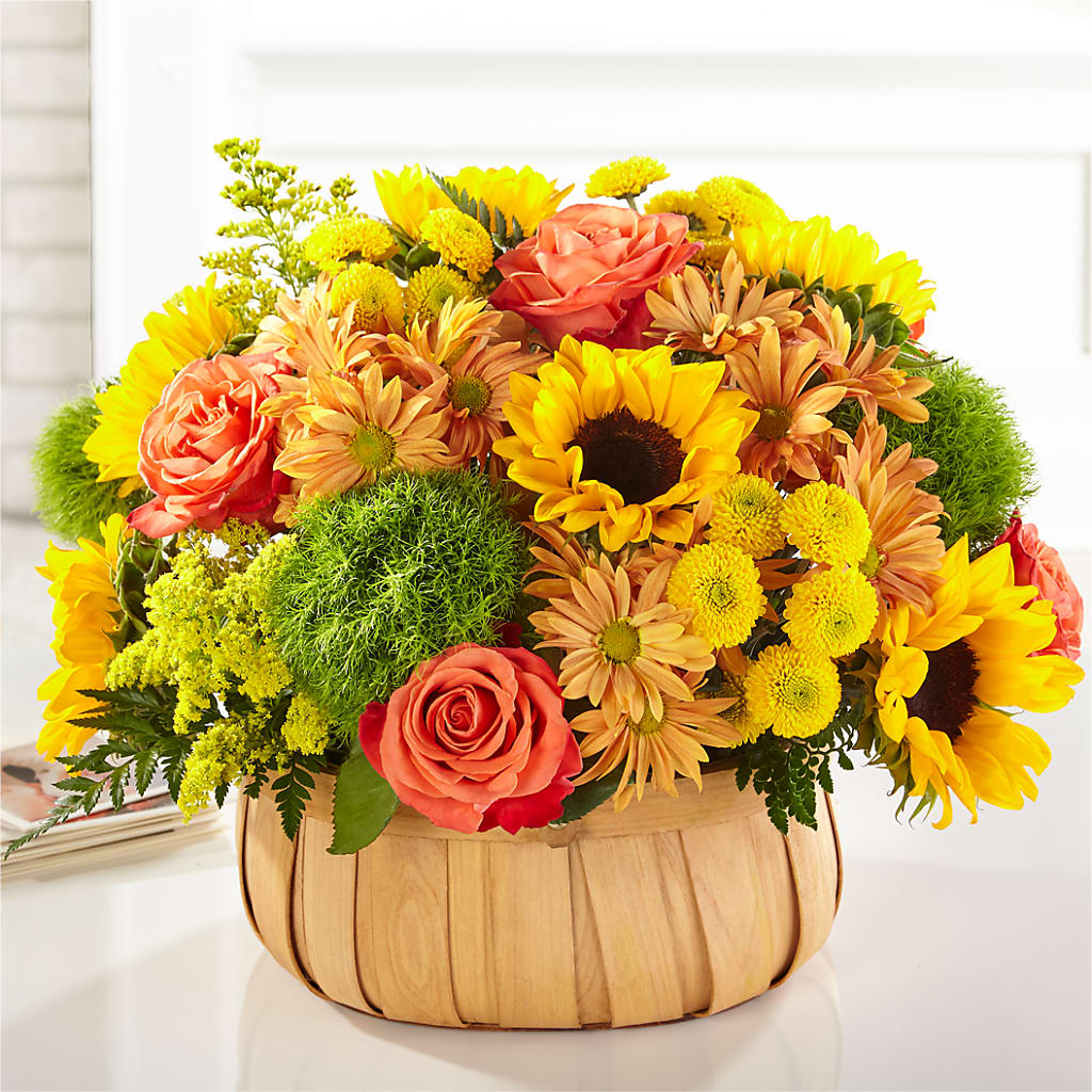 Harvest Sunflower Basket – Maison Blooms, Wesley Chapel FL