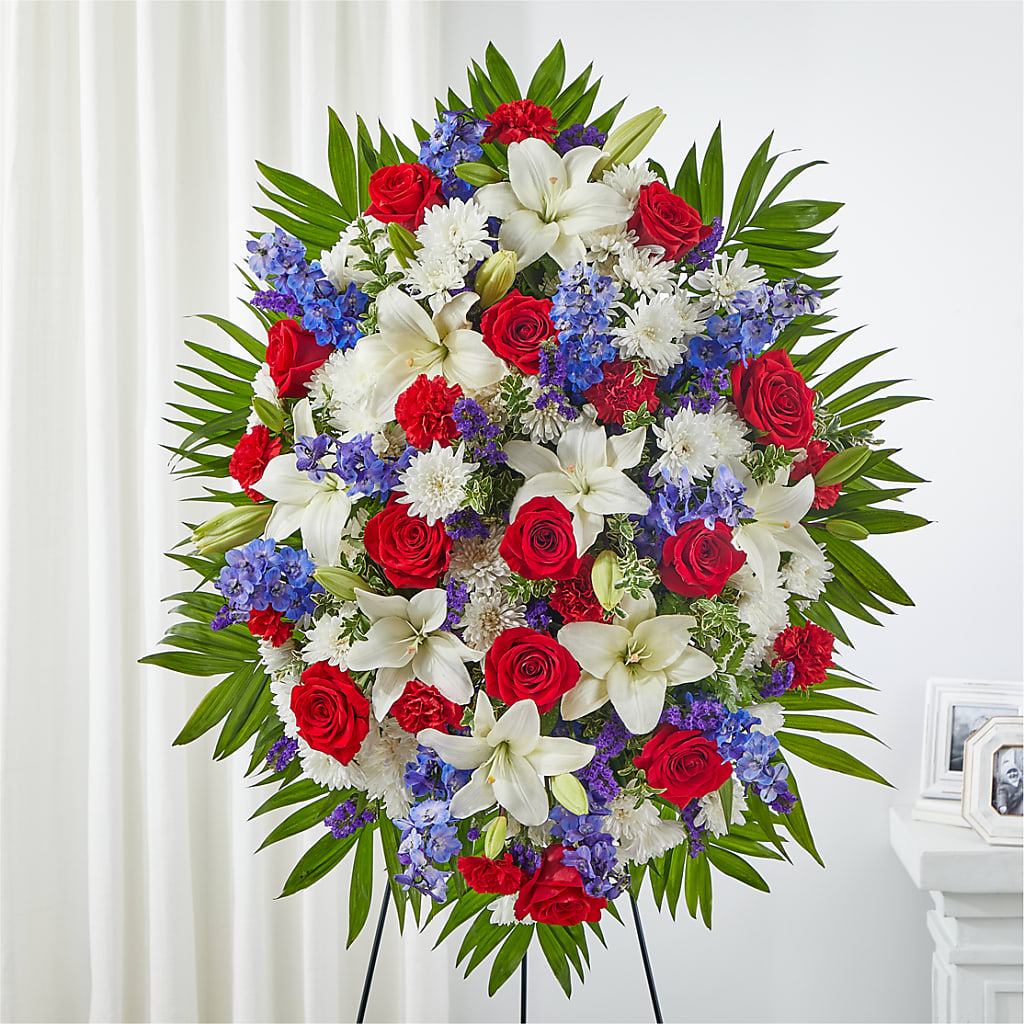 Cherished Service Standing Spray – Maison Blooms, Wesley Chapel FL