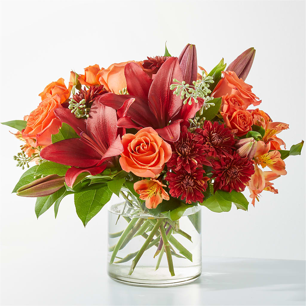 Crimson Leaves Bouquet – Maison Blooms, Wesley Chapel FL