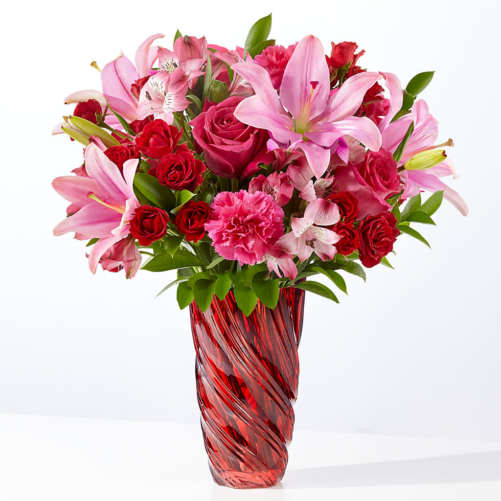 In Love Bouquet with Luxe Swirl Vase –  Maison Blooms, Wesley Chapel FL