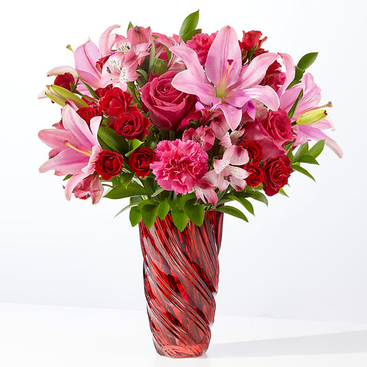 In Love Bouquet with Luxe Swirl Vase –  Maison Blooms, Wesley Chapel FL
