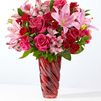 In Love Bouquet with Luxe Swirl Vase –  Maison Blooms, Wesley Chapel FL