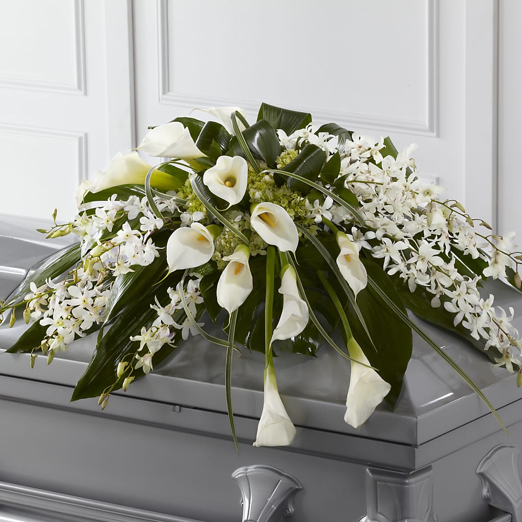 Angel Wings Casket Spray –  Maison Blooms, Wesley Chapel FL