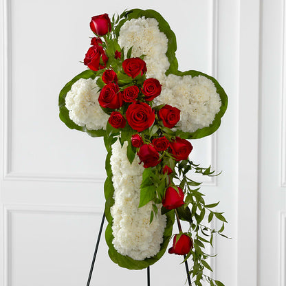 Floral Cross Easel –  Maison Blooms, Wesley Chapel FL
