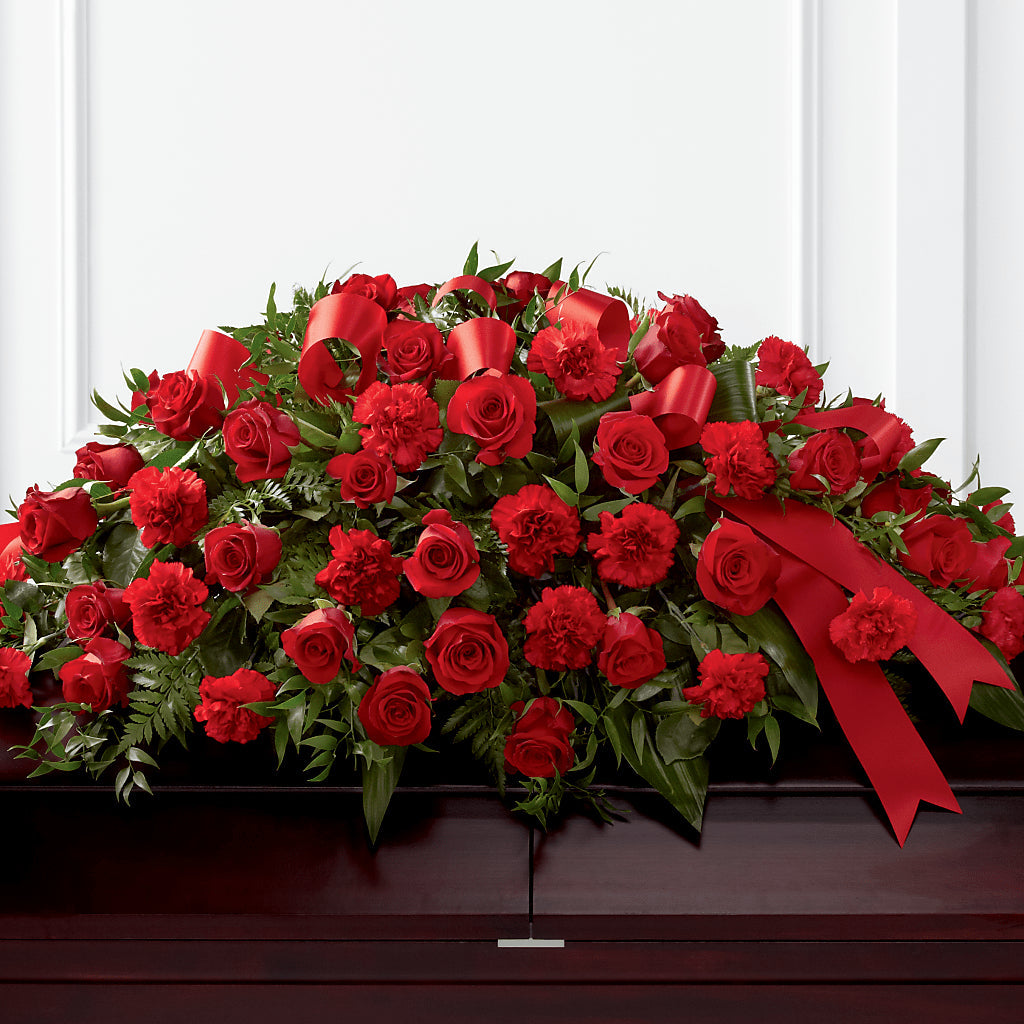 Tribute of Life Casket Spray –  Maison Blooms, Wesley Chapel FL