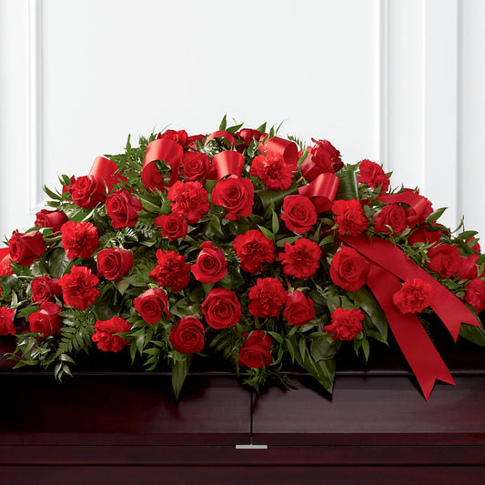 Tribute of Life Casket Spray –  Maison Blooms, Wesley Chapel FL