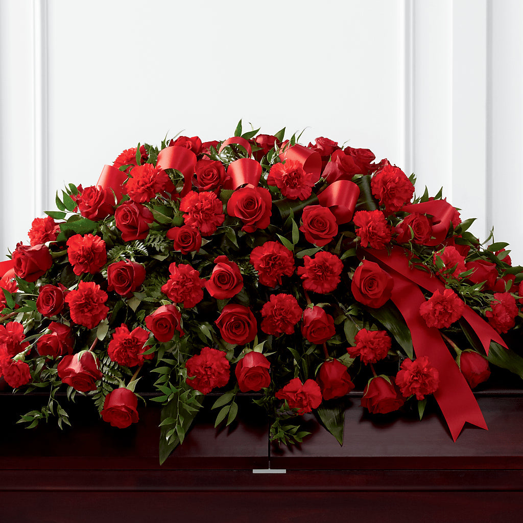 Tribute of Life Casket Spray –  Maison Blooms, Wesley Chapel FL