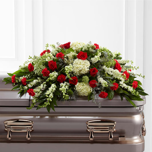 Sincerity Casket Spray –  Maison Blooms, Wesley Chapel FL