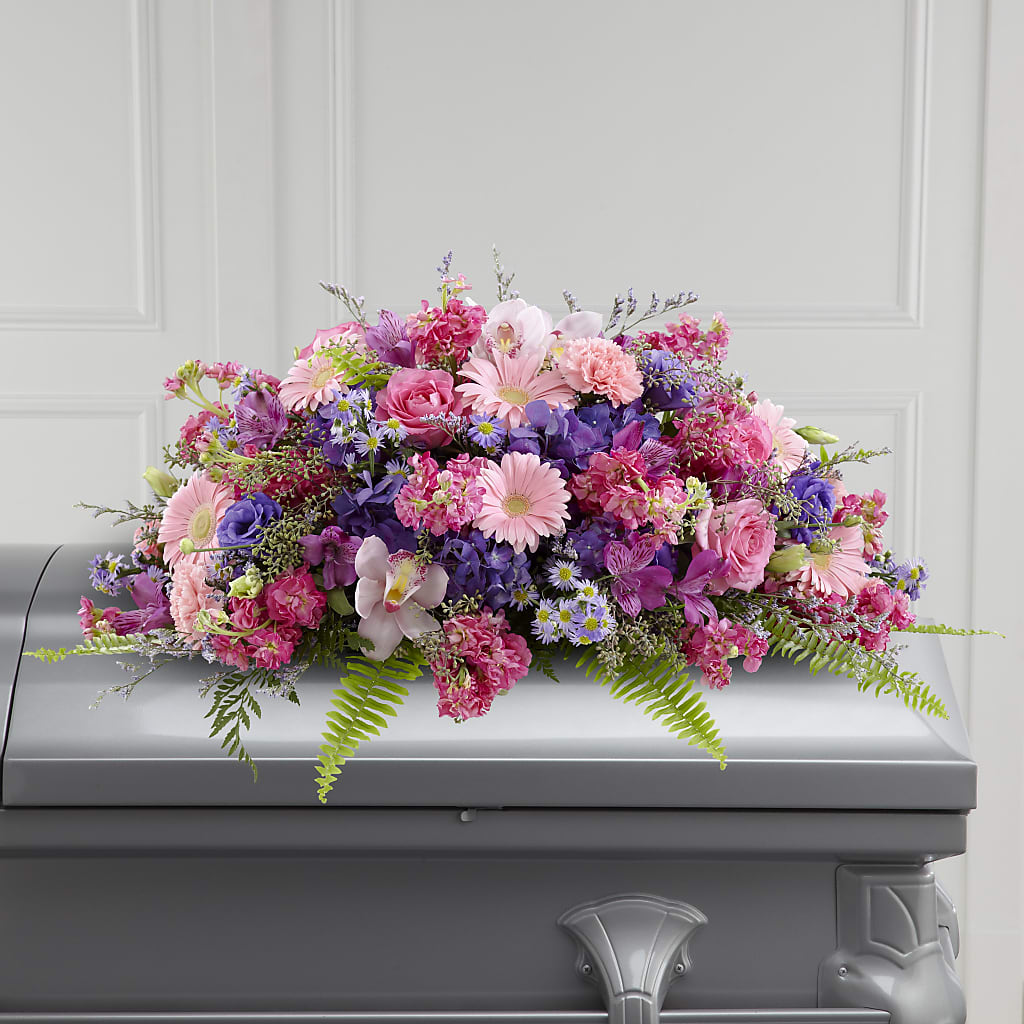 Glorious Garden Casket Spray –  Maison Blooms, Wesley Chapel FL