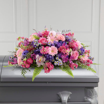 Glorious Garden Casket Spray –  Maison Blooms, Wesley Chapel FL