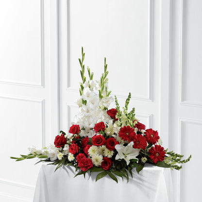 Crimson & White Arrangement –  Maison Blooms, Wesley Chapel FL
