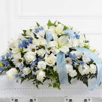 Tender Treasure Casket Spray –  Maison Blooms, Wesley Chapel FL