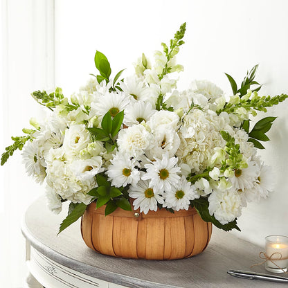 Pure Ivory Basket –  Maison Blooms, Wesley Chapel FL