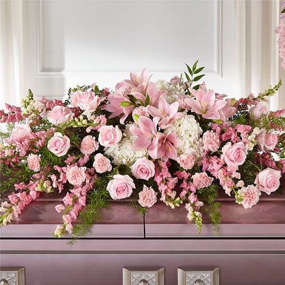 Life & Remembrance Casket Spray –  Maison Blooms, Wesley Chapel FL