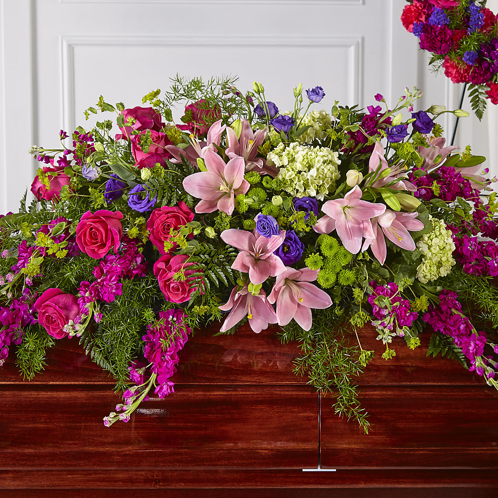 Radiant Tribute Casket Spray –  Maison Blooms, Wesley Chapel FL