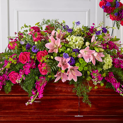 Radiant Tribute Casket Spray –  Maison Blooms, Wesley Chapel FL