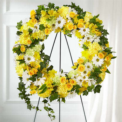 Golden Remembrance Wreath –  Maison Blooms, Wesley Chapel FL