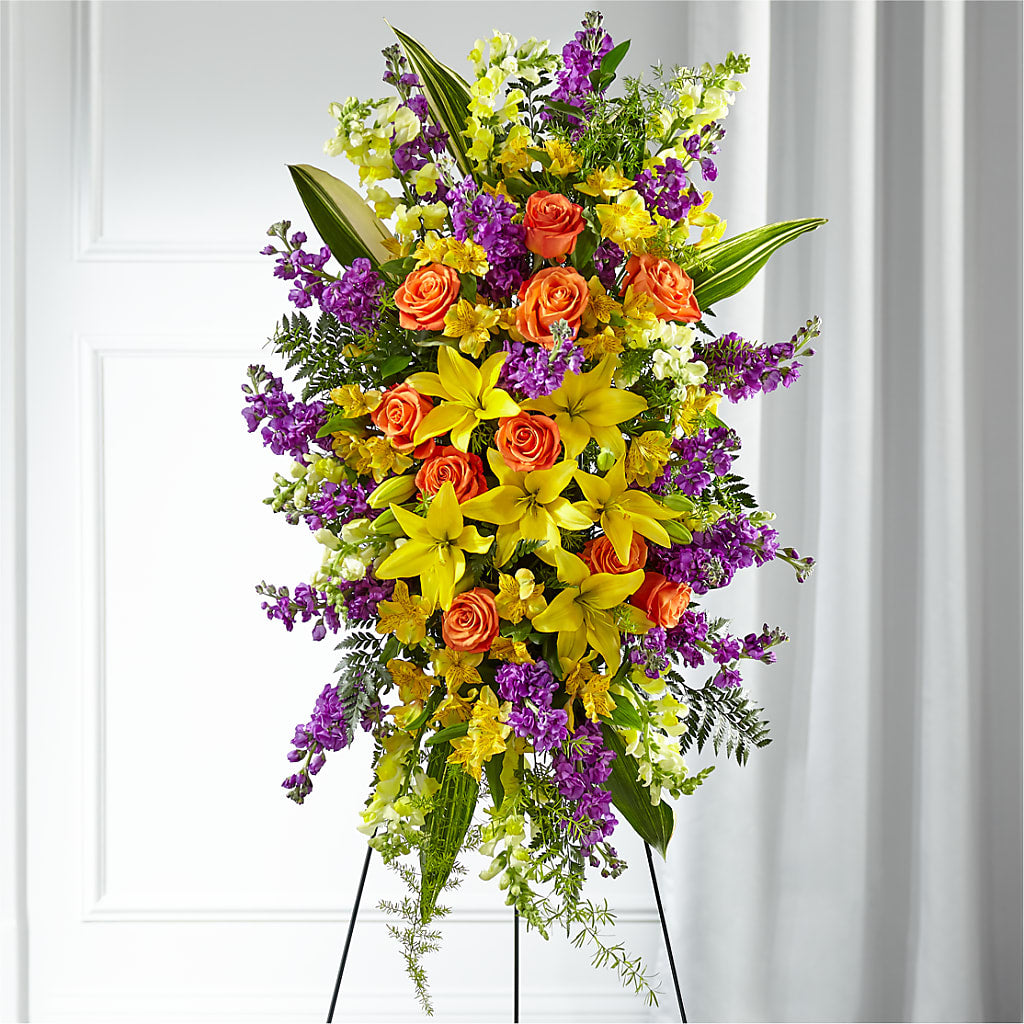 Thoughtful Prayers Standing Spray –  Maison Blooms, Wesley Chapel FL