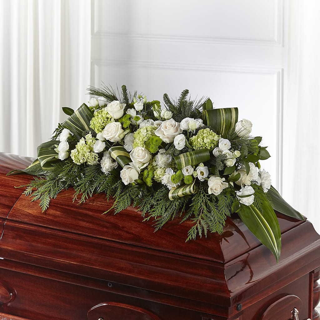 Hopeful Gesture Casket Spray –  Maison Blooms, Wesley Chapel FL