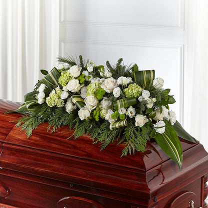 Hopeful Gesture Casket Spray –  Maison Blooms, Wesley Chapel FL