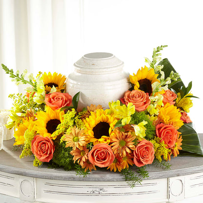 Faithful Sunflower Cremation Adornment –  Maison Blooms, Wesley Chapel FL