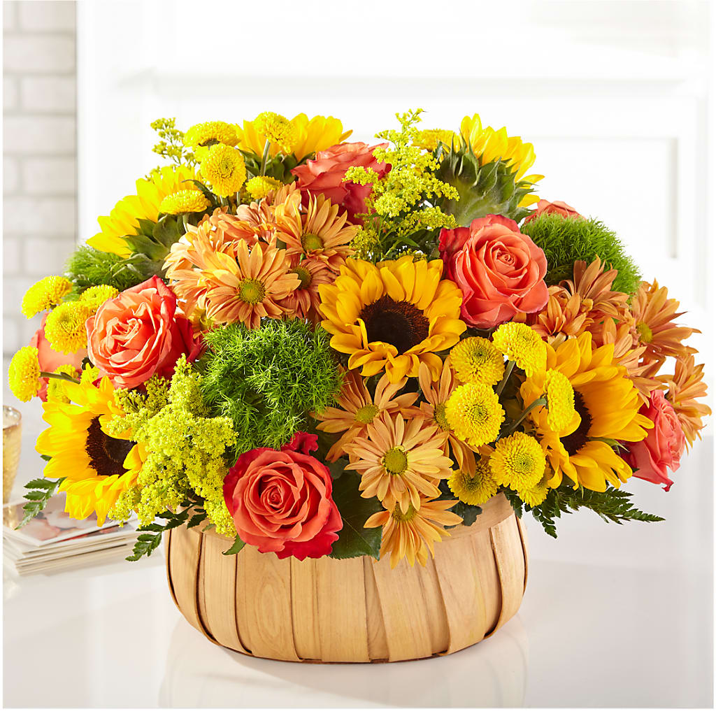 Harvest Sunflower Basket –  Maison Blooms, Wesley Chapel FL