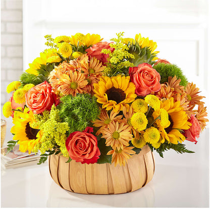 Harvest Sunflower Basket –  Maison Blooms, Wesley Chapel FL