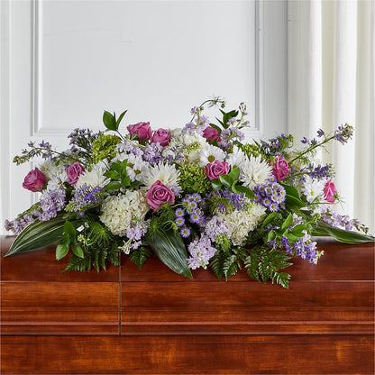 Meadows of Serenity Casket Spray –  Maison Blooms, Wesley Chapel FL