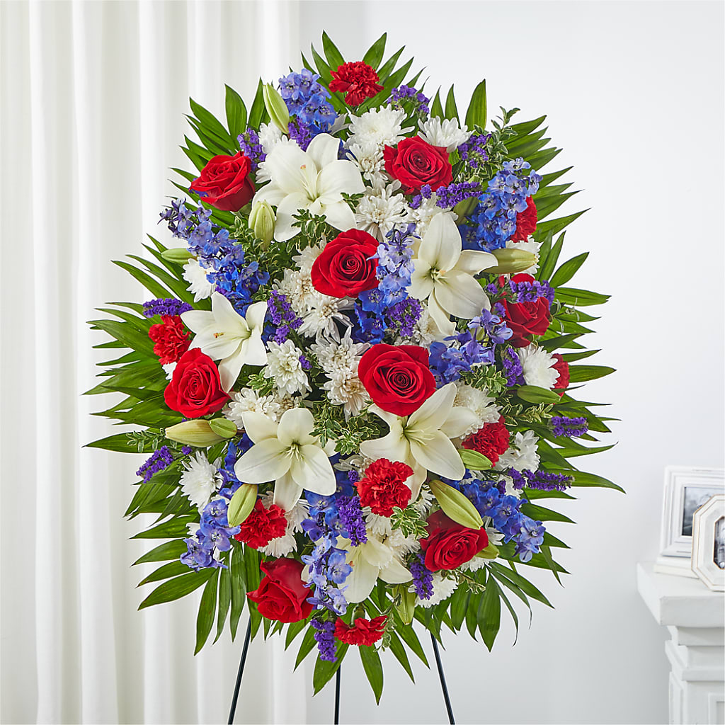 Cherished Service Standing Spray –  Maison Blooms, Wesley Chapel FL