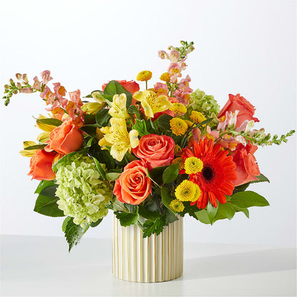 Autumn Sunshine Bouquet with Ivory Vase –  Maison Blooms, Wesley Chapel FL