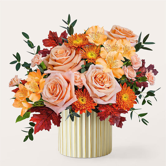 Spiced Latte Bouquet with Ivory Vase –  Maison Blooms, Wesley Chapel FL