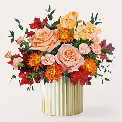 Spiced Latte Bouquet with Ivory Vase –  Maison Blooms, Wesley Chapel FL