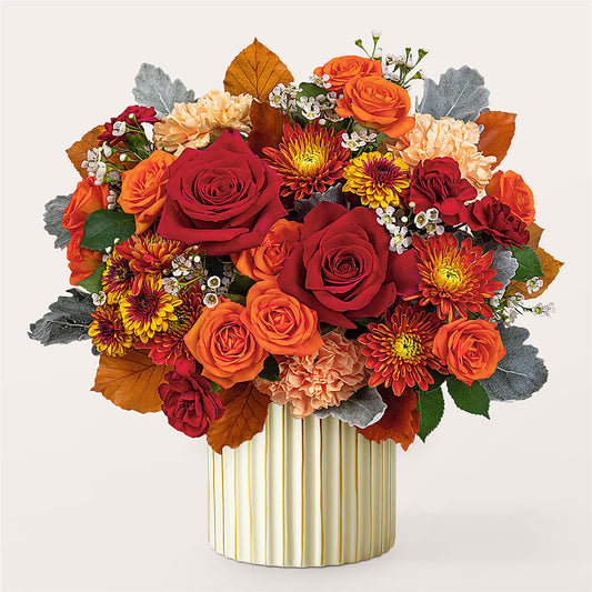 Merlot Bouquet with Ivory Vase –  Maison Blooms, Wesley Chapel FL