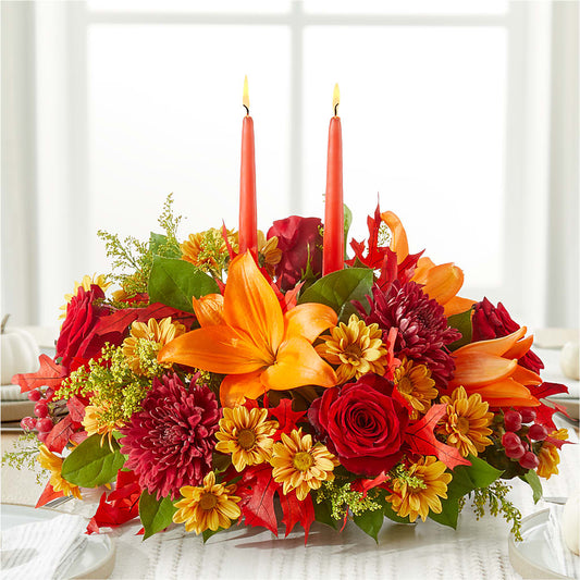 Autumn's Embrace Centerpiece – MAISON BLOOMS, Wesley Chapel FL