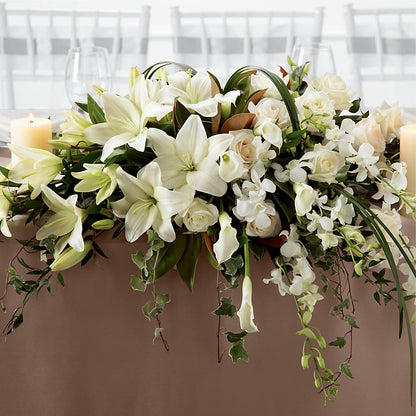 White Linen Arrangement –  Maison Blooms, Wesley Chapel FL