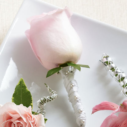 Pink Rose Boutonniere –  Maison Blooms, Wesley Chapel FL