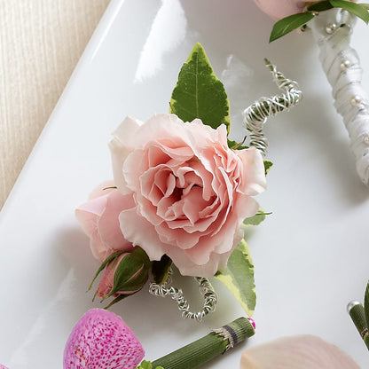 Pink Spray Rose Boutonniere –  Maison Blooms, Wesley Chapel FL