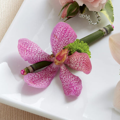 Pink Mokara Boutonniere –  Maison Blooms, Wesley Chapel FL
