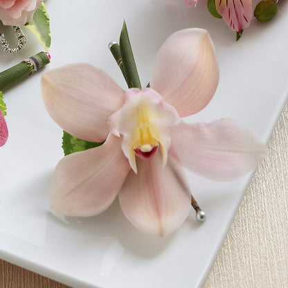 Pink Cymbidium Boutonniere –  Maison Blooms, Wesley Chapel FL