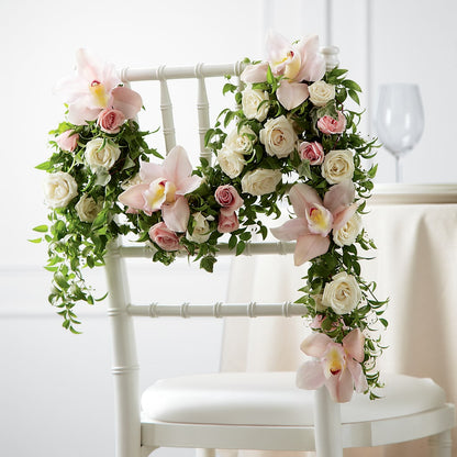 Orchid Rose Chair Décor –  Maison Blooms, Wesley Chapel FL
