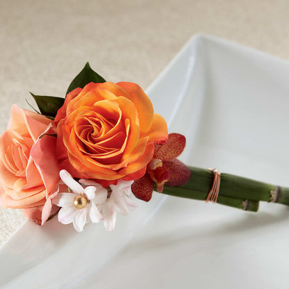 Sunset Dream Boutonniere –  Maison Blooms, Wesley Chapel FL