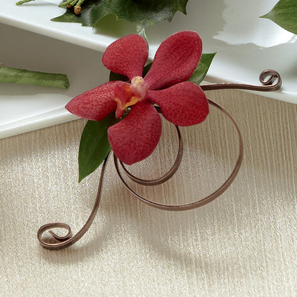 Red Mokara Boutonniere –  Maison Blooms, Wesley Chapel FL