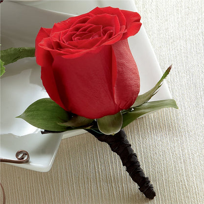 Red Rose Boutonniere –  Maison Blooms, Wesley Chapel FL