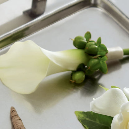 White Calla Boutonniere –  Maison Blooms, Wesley Chapel FL